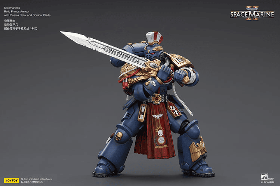 Ultramarines Armadura Reliquia Primus con Pistola de Plasma y Hoja de Combate 13