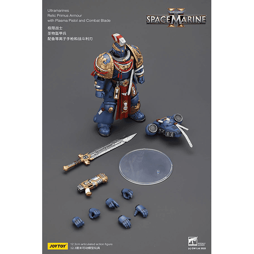 Ultramarines Armadura Reliquia Primus con Pistola de Plasma y Hoja de Combate 14
