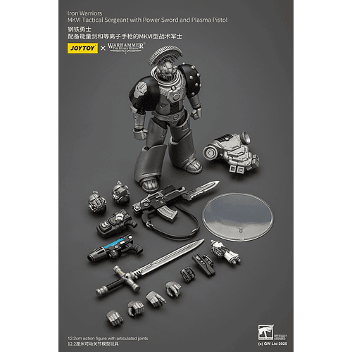 Iron Warriors Sargento Táctico MKVI con Espada de Energía y Pistola de Plasma 10
