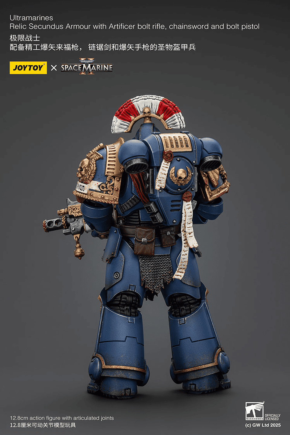 Ultramarines Armadura Reliquia Secundus con Rifle Bólter de Artífice, Espada Sierra y Pistola Bólter 4