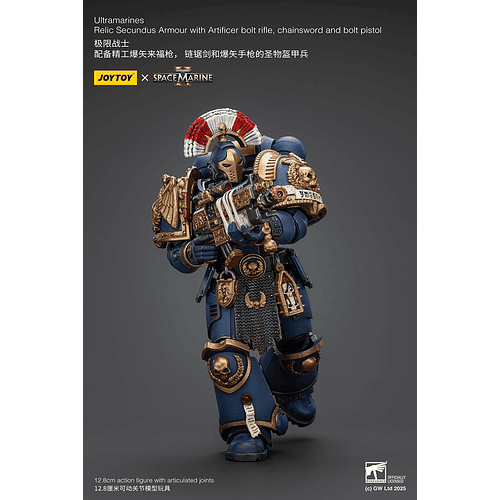 Ultramarines Armadura Reliquia Secundus con Rifle Bólter de Artífice, Espada Sierra y Pistola Bólter 6