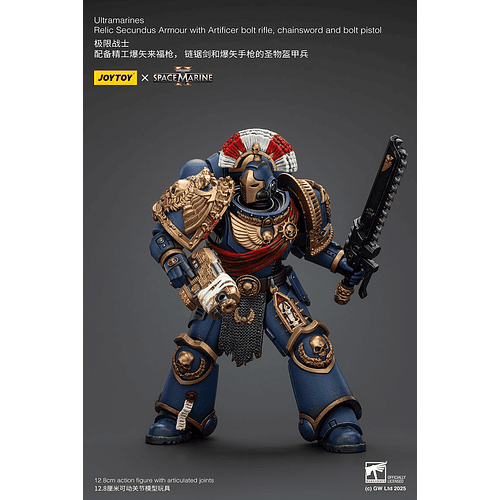 Ultramarines Armadura Reliquia Secundus con Rifle Bólter de Artífice, Espada Sierra y Pistola Bólter 7