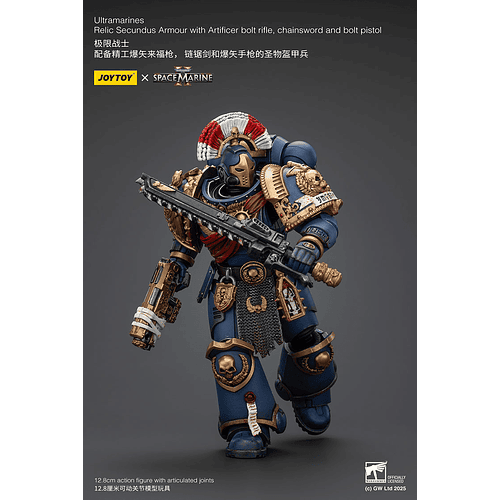 Ultramarines Armadura Reliquia Secundus con Rifle Bólter de Artífice, Espada Sierra y Pistola Bólter 8