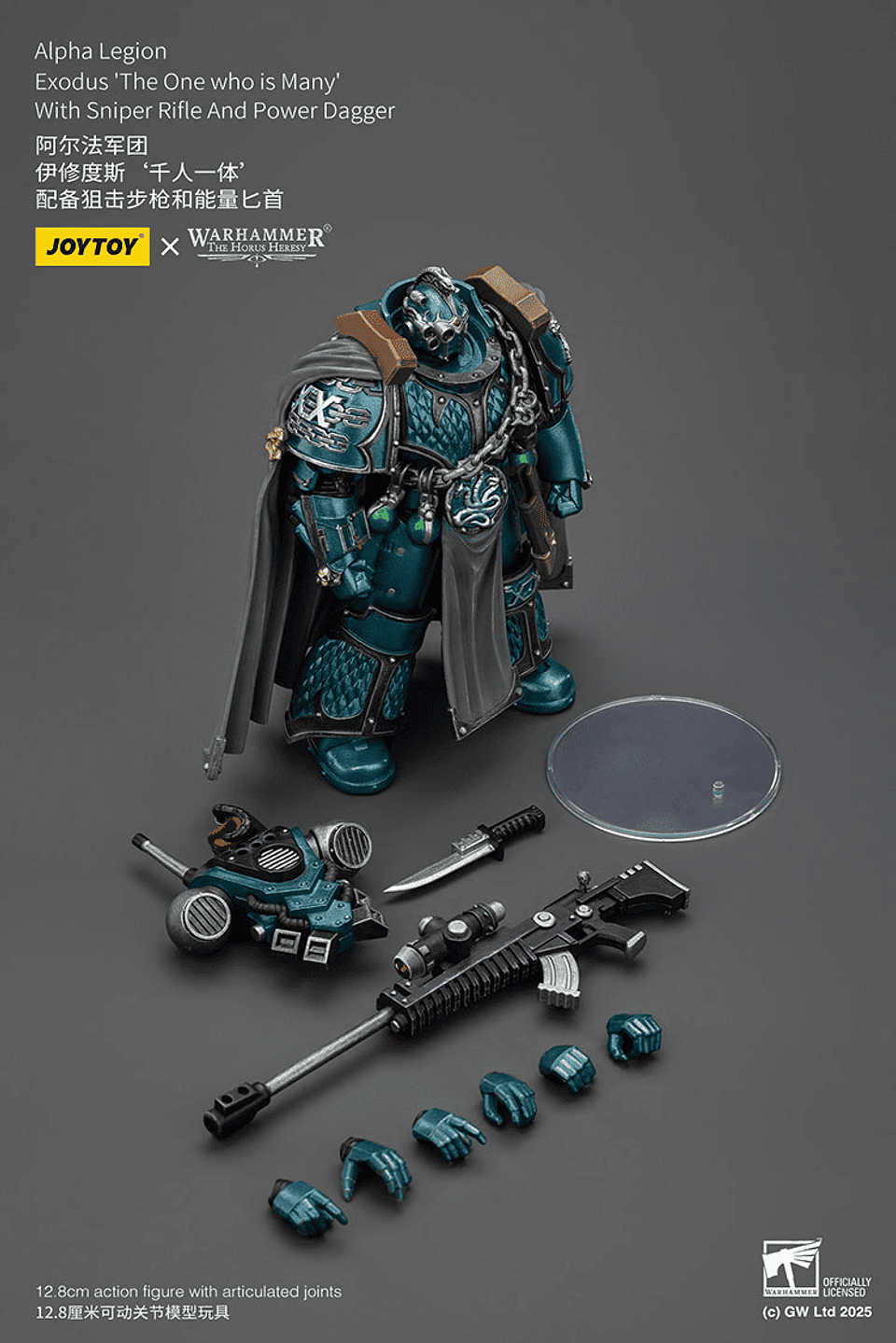 Alpha Legion Éxodo  'The One who is Many' con Rifle de Francotirador y Daga de Poder 8