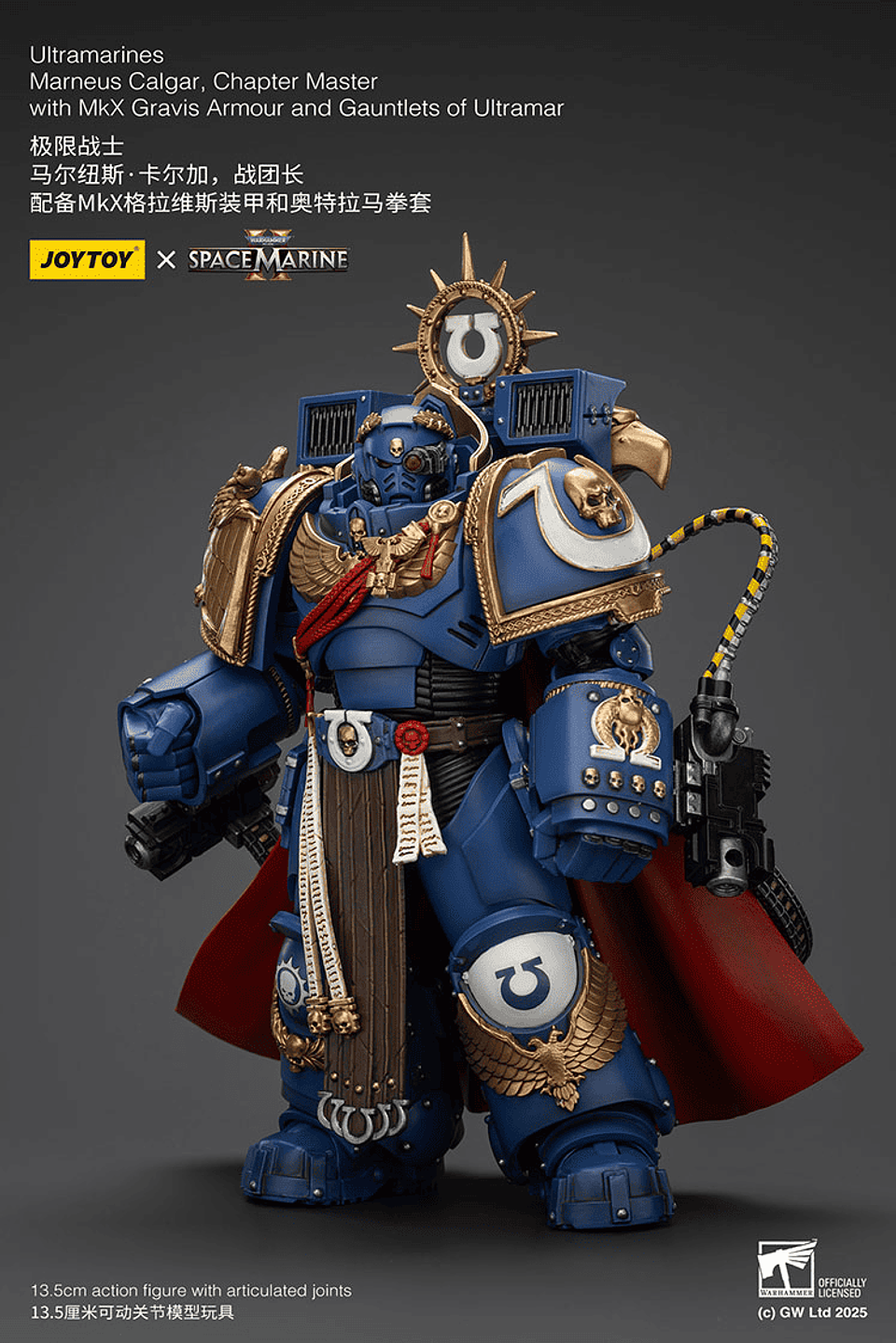 Ultramarines Marneus Calgar Maestro del Capítulo con Armadura Gravis MkX y Guanteletes de Ultramar 2