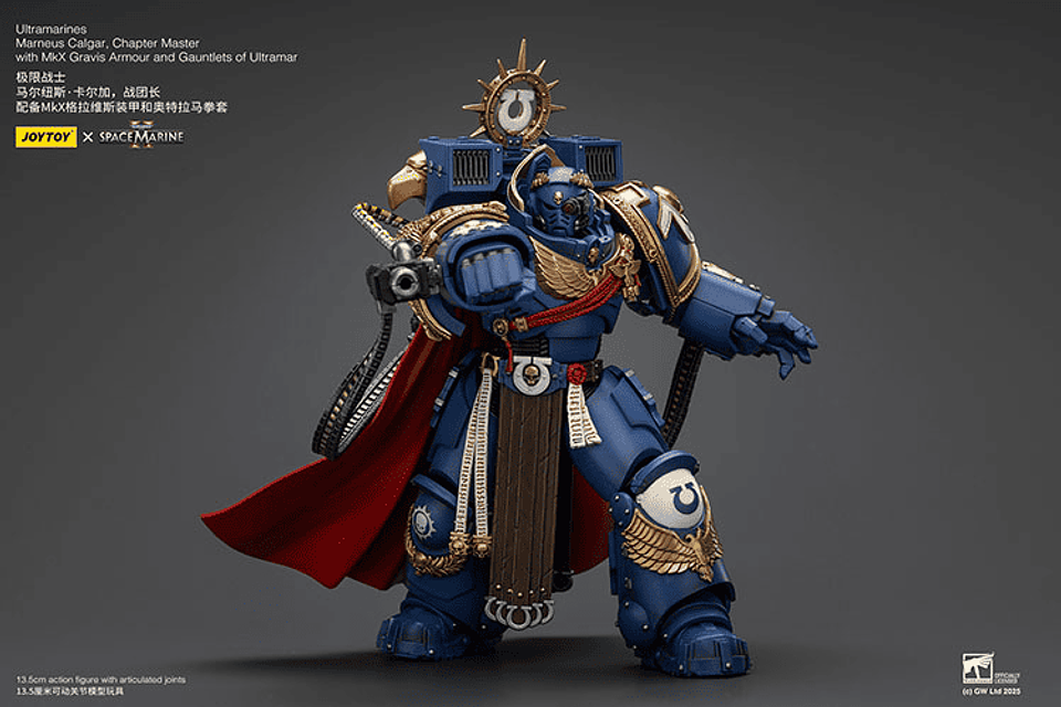 Ultramarines Marneus Calgar Maestro del Capítulo con Armadura Gravis MkX y Guanteletes de Ultramar 6