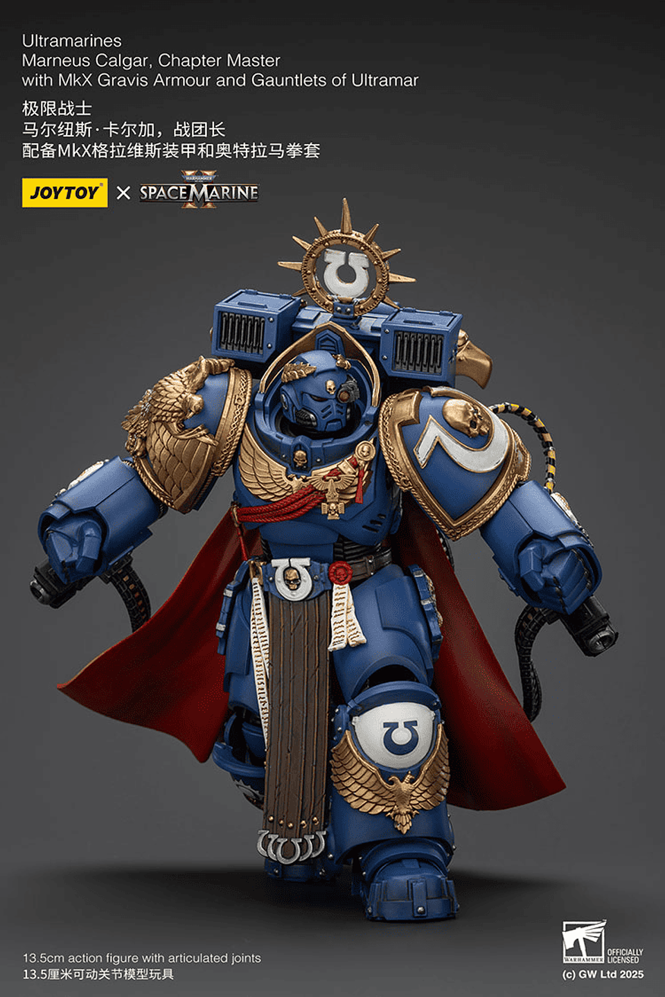 Ultramarines Marneus Calgar Maestro del Capítulo con Armadura Gravis MkX y Guanteletes de Ultramar 8