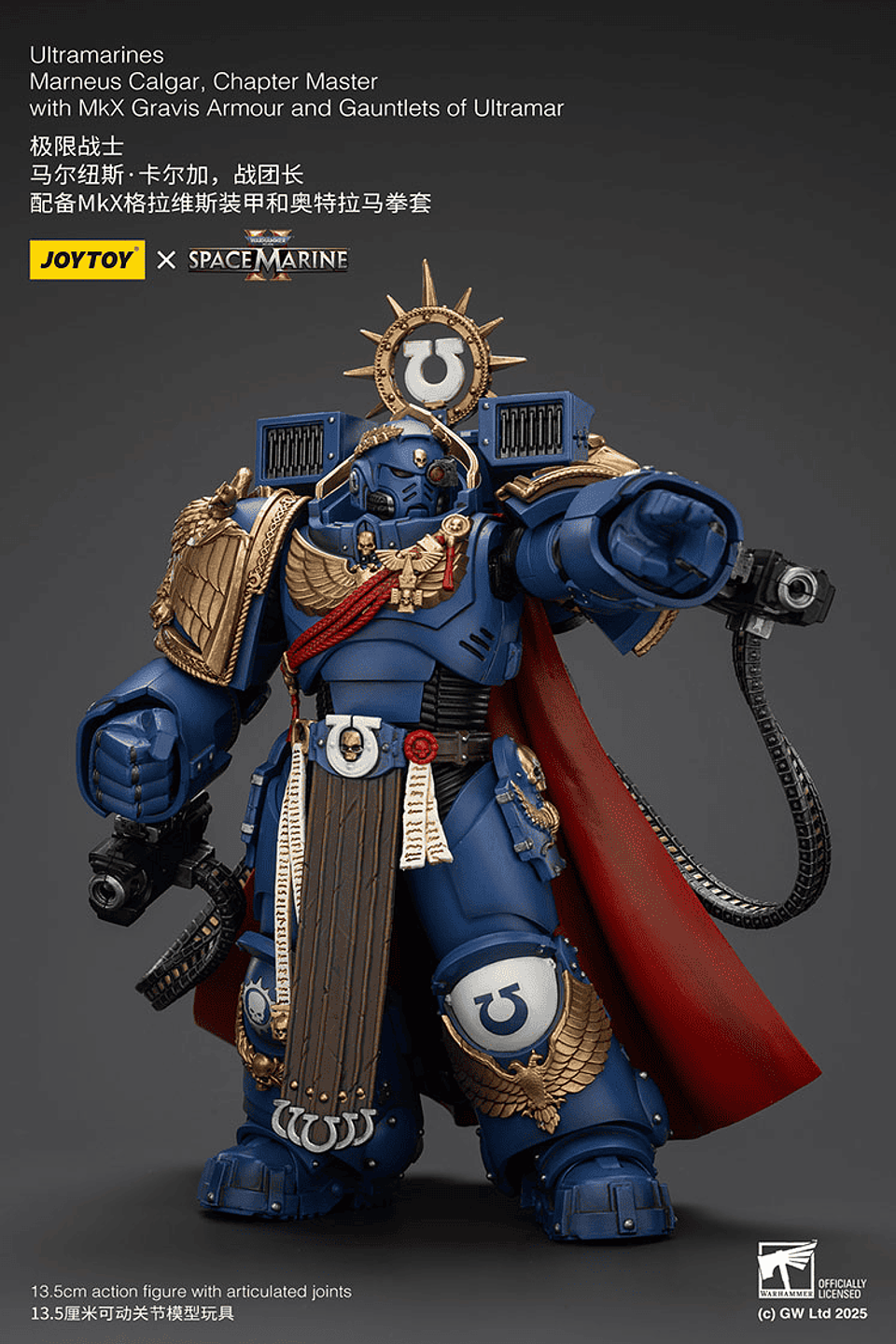 Ultramarines Marneus Calgar Maestro del Capítulo con Armadura Gravis MkX y Guanteletes de Ultramar 9