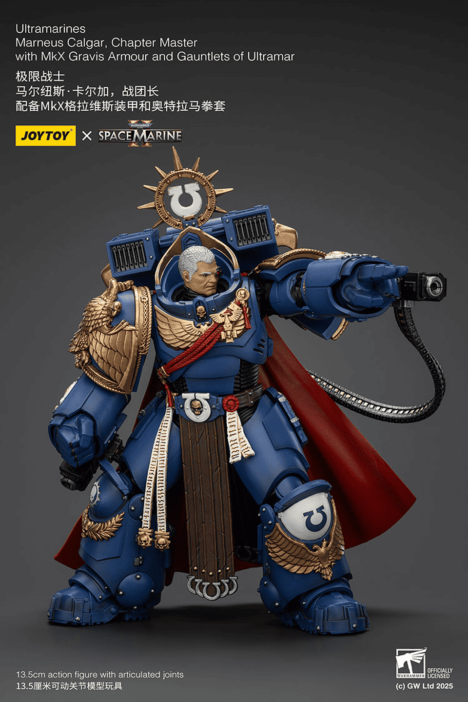Ultramarines Marneus Calgar Maestro del Capítulo con Armadura Gravis MkX y Guanteletes de Ultramar 11