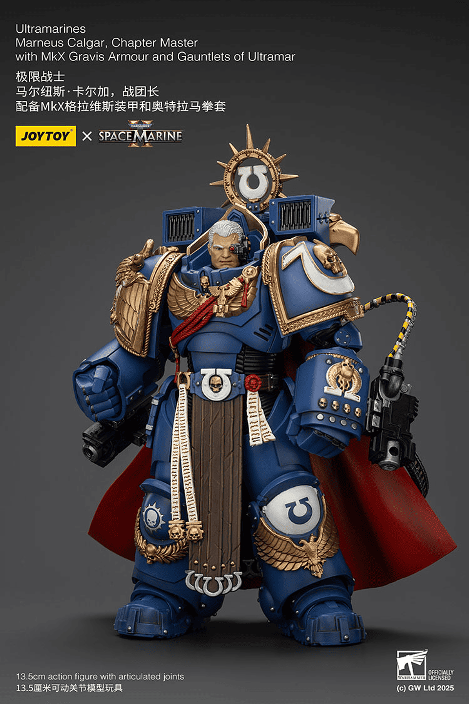 Ultramarines Marneus Calgar Maestro del Capítulo con Armadura Gravis MkX y Guanteletes de Ultramar 13