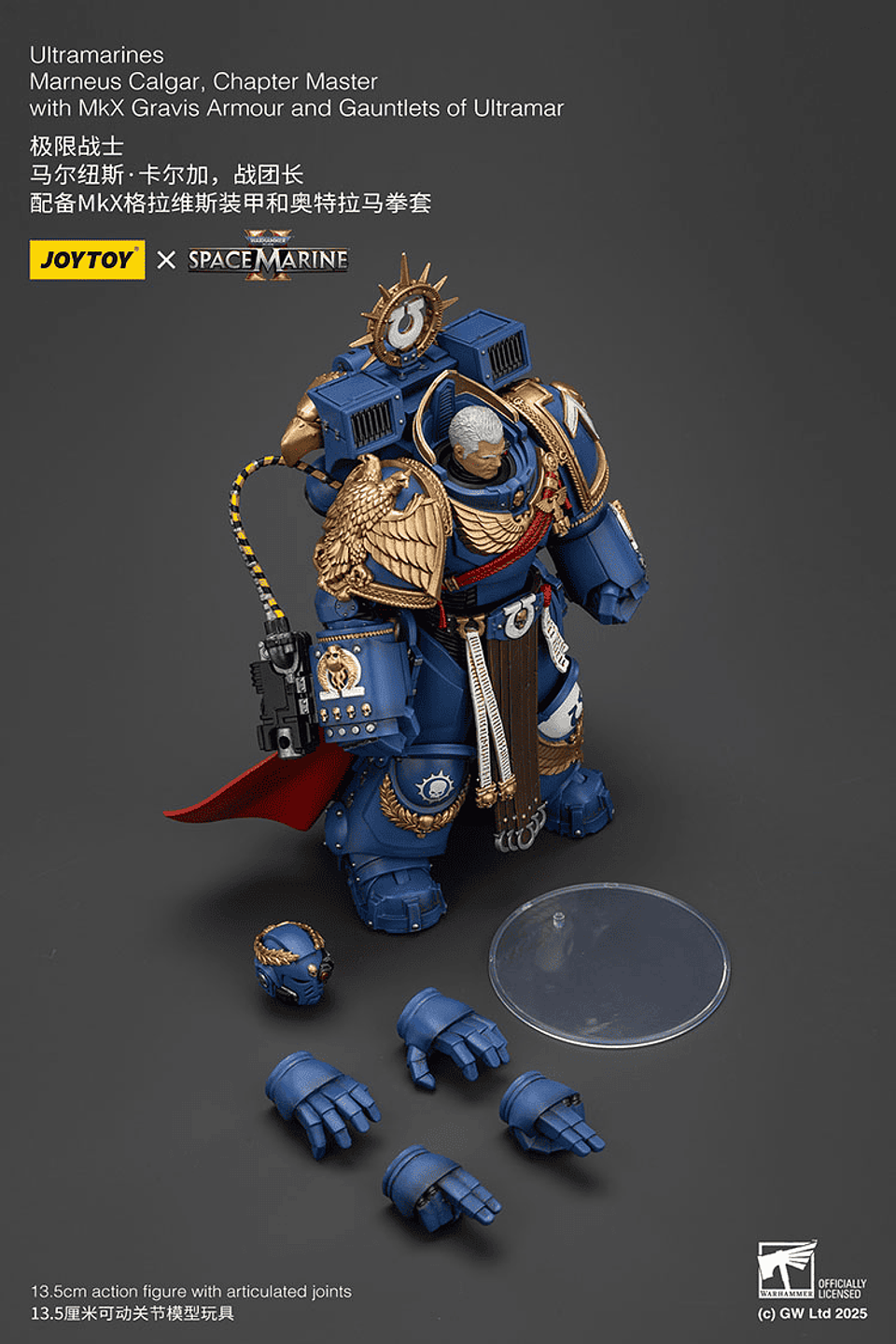 Ultramarines Marneus Calgar Maestro del Capítulo con Armadura Gravis MkX y Guanteletes de Ultramar 14