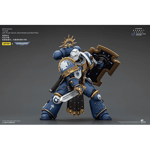 Ultramarines Torvald con Espada de Energía, Escudo de Tormenta y Pistola Bólter 6