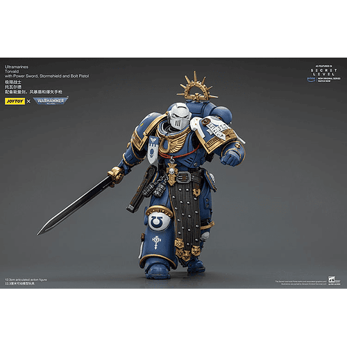 Ultramarines Torvald con Espada de Energía, Escudo de Tormenta y Pistola Bólter 8