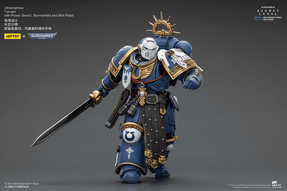 Ultramarines Torvald con Espada de Energía, Escudo de Tormenta y Pistola Bólter 8