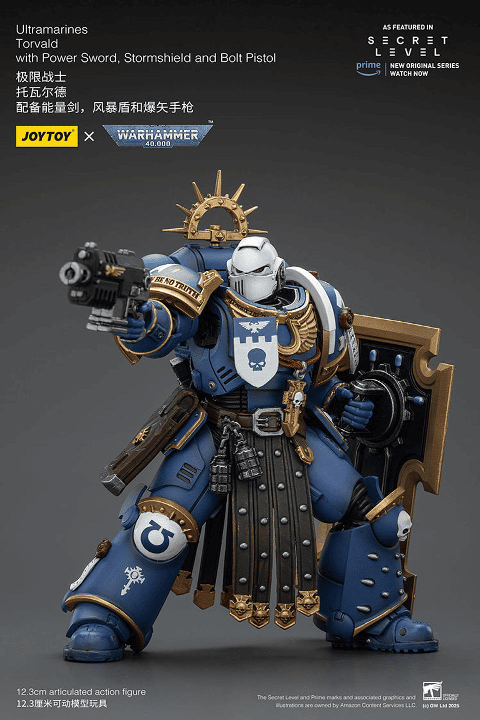 Ultramarines Torvald con Espada de Energía, Escudo de Tormenta y Pistola Bólter 9