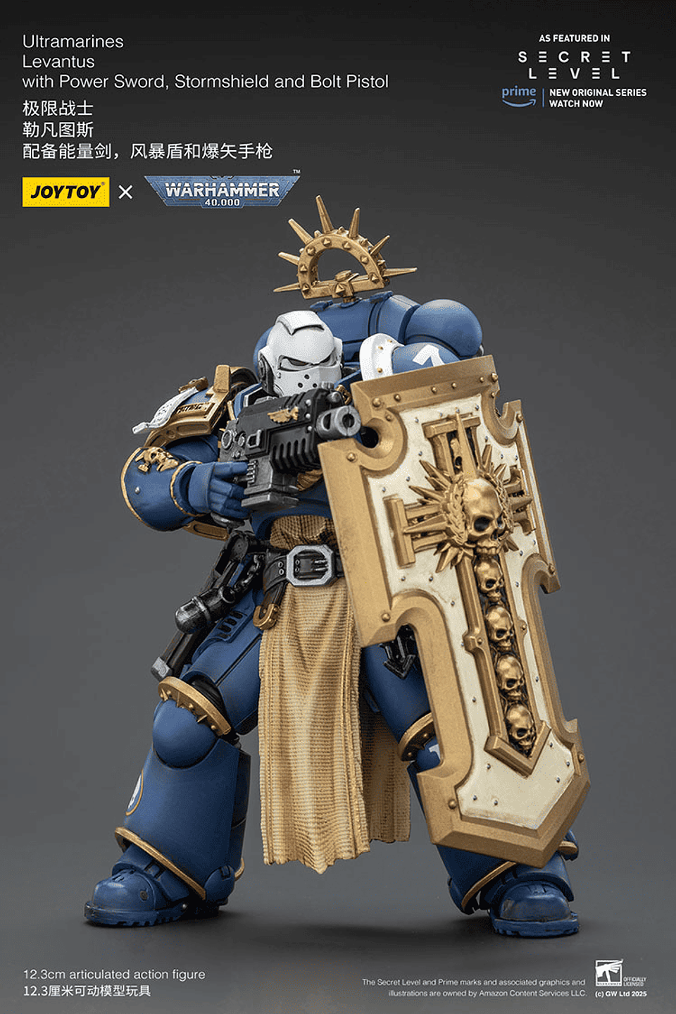 Ultramarines Levantus con Espada de Energía, Escudo de Tormenta y Pistola Bólter 6