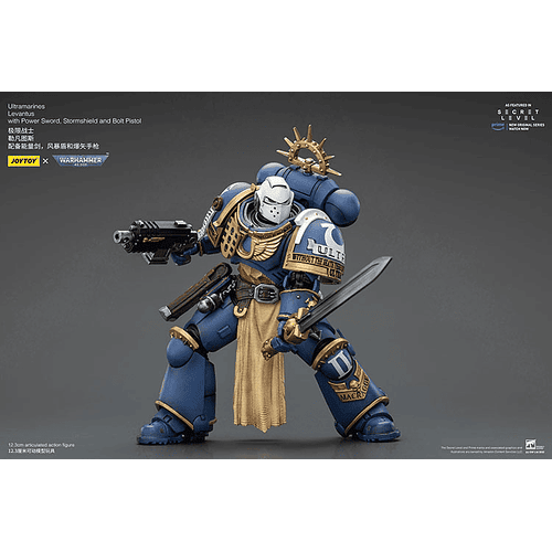 Ultramarines Levantus con Espada de Energía, Escudo de Tormenta y Pistola Bólter 8