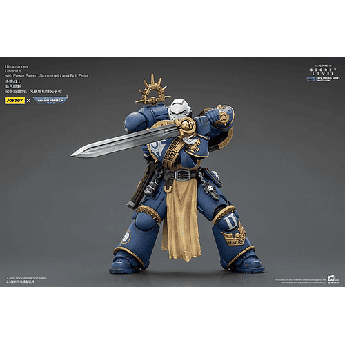 Ultramarines Levantus con Espada de Energía, Escudo de Tormenta y Pistola Bólter 9