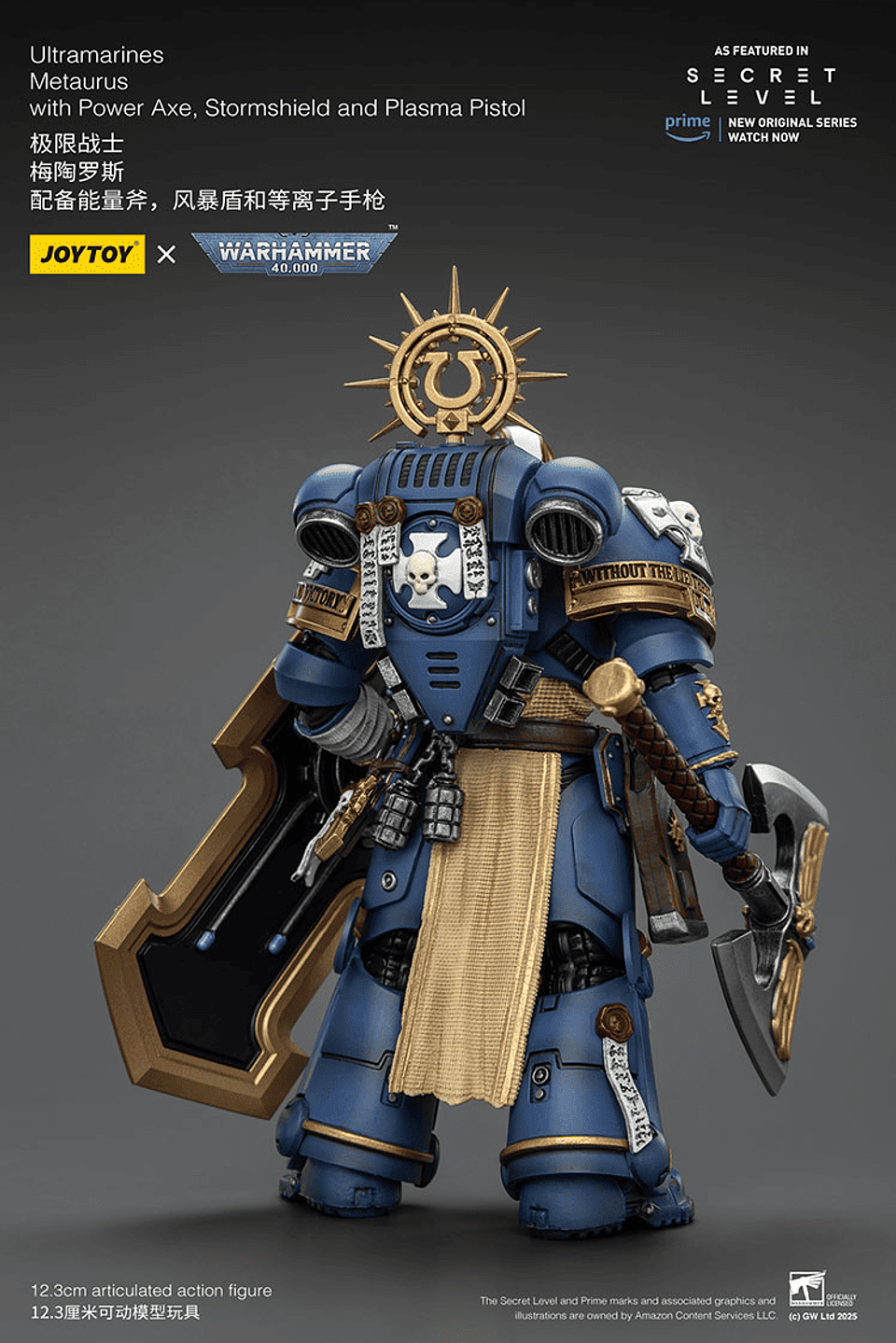 Ultramarines Metaurus con Hacha de Energía, Escudo Antitormentas y Pistola de Plasma 2