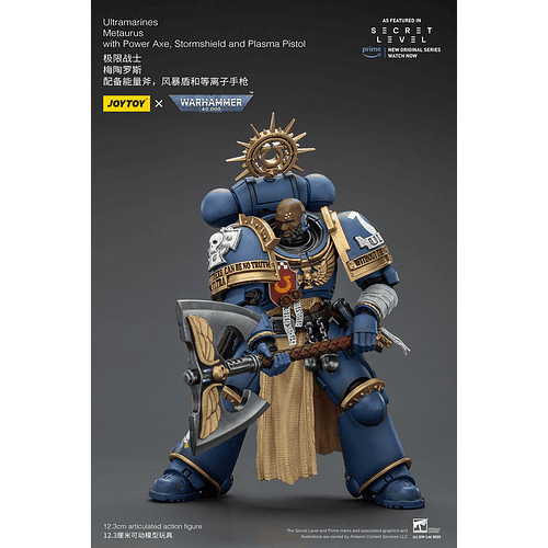 Ultramarines Metaurus con Hacha de Energía, Escudo Antitormentas y Pistola de Plasma 7