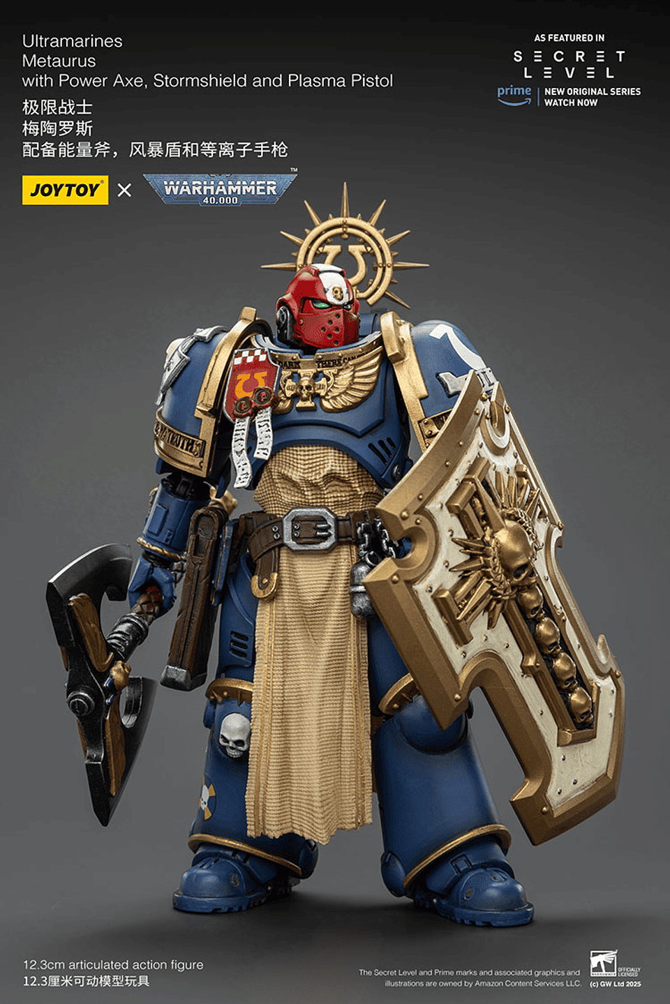 Ultramarines Metaurus con Hacha de Energía, Escudo Antitormentas y Pistola de Plasma 8