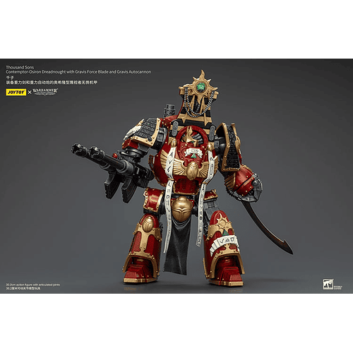 Thousand Sons Acorazado Contemptor-Osiron con Espada de Fuerza Gravis y Cañón Automático Gravis 6