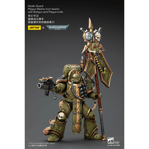 Death Guard Marine de Plaga Portador de Insignia con Bólter y Cuchillo de Plaga 5