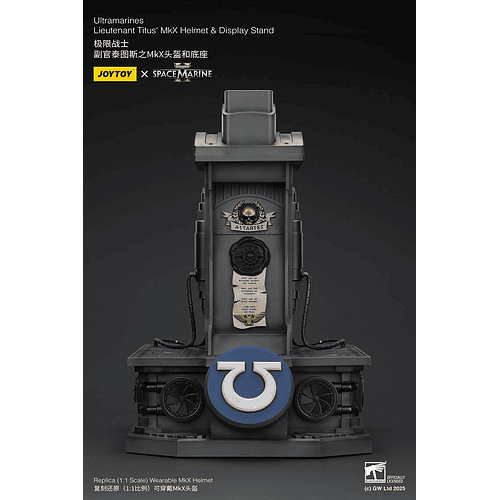 Ultramarines Casco MkX del teniente Titus y Soporte de Exhibición 8