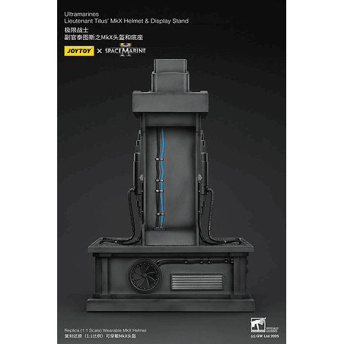 Ultramarines Casco MkX del teniente Titus y Soporte de Exhibición 9