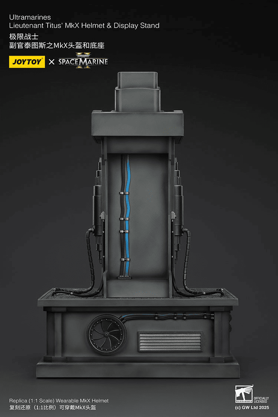 Ultramarines Casco MkX del teniente Titus y Soporte de Exhibición 9