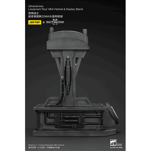 Ultramarines Casco MkX del teniente Titus y Soporte de Exhibición 10