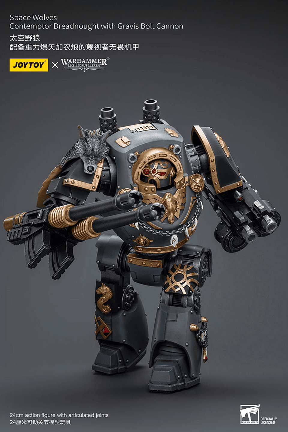Space Wolves Acorazado Contemptor con Cañón de Pernos Gravis 10
