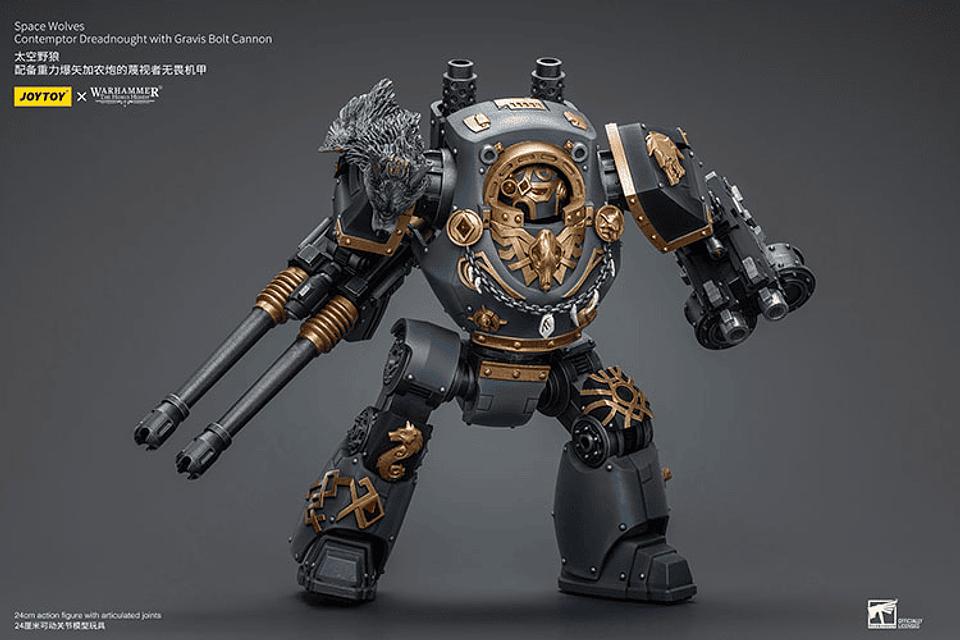 Space Wolves Acorazado Contemptor con Cañón de Pernos Gravis 11