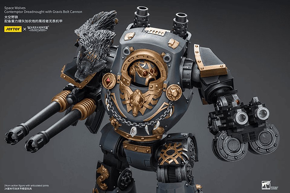 Space Wolves Acorazado Contemptor con Cañón de Pernos Gravis 12
