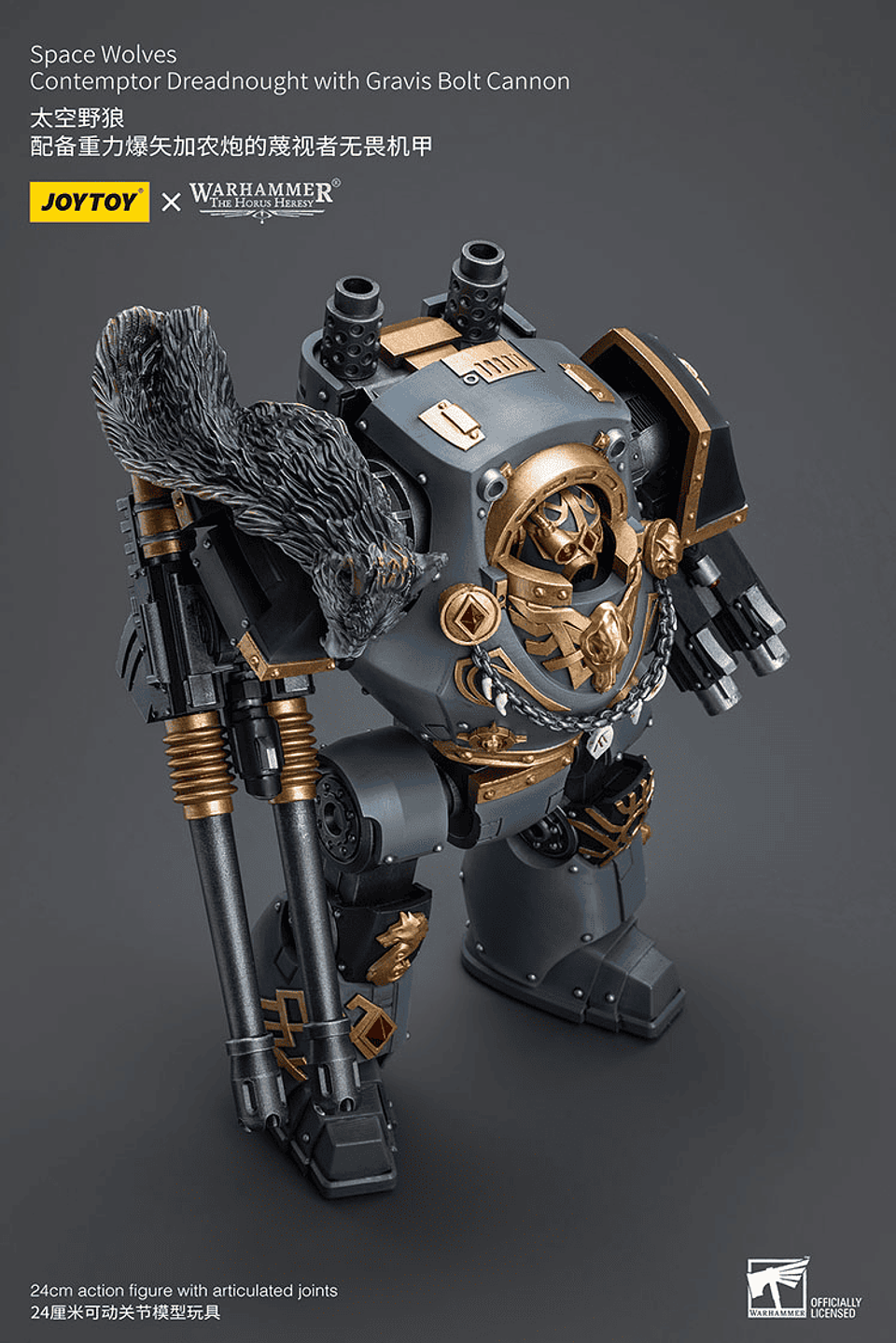 Space Wolves Acorazado Contemptor con Cañón de Pernos Gravis 13