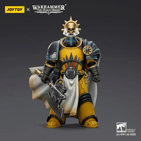 Imperial Fists Cónsul Bibliotecario con Hacha de Fuerza y ​​Pistola Bólter