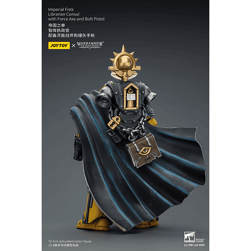 Imperial Fists Cónsul Bibliotecario con Hacha de Fuerza y ​​Pistola Bólter 4