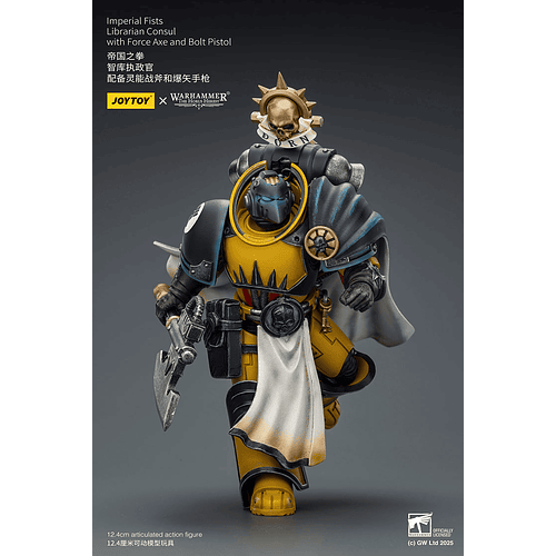 Imperial Fists Cónsul Bibliotecario con Hacha de Fuerza y ​​Pistola Bólter 6