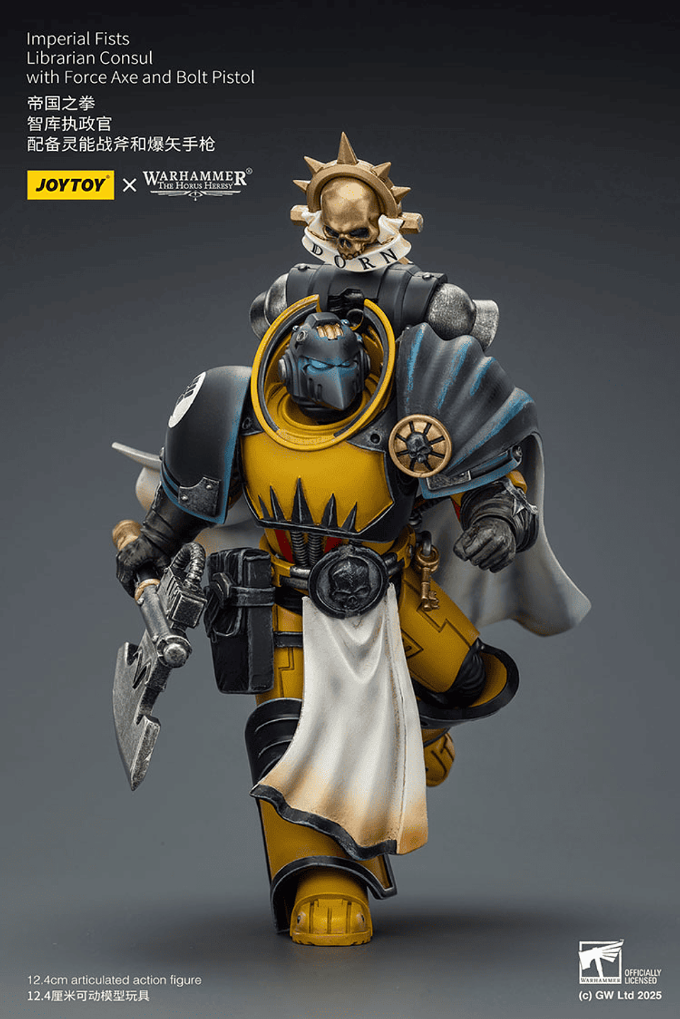 Imperial Fists Cónsul Bibliotecario con Hacha de Fuerza y ​​Pistola Bólter 6