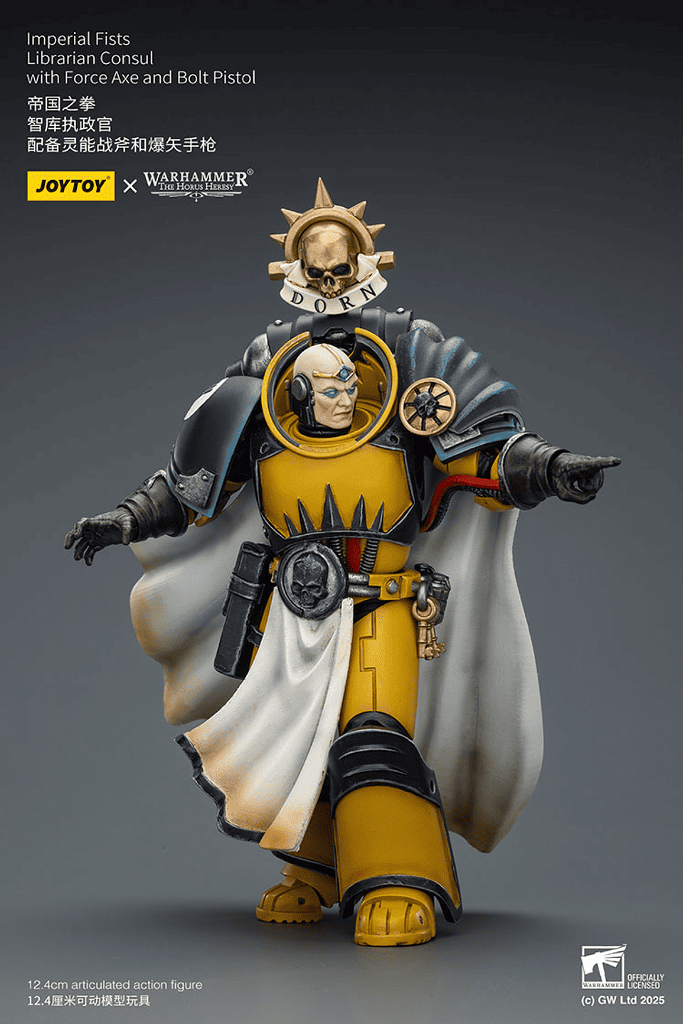 Imperial Fists Cónsul Bibliotecario con Hacha de Fuerza y ​​Pistola Bólter 9
