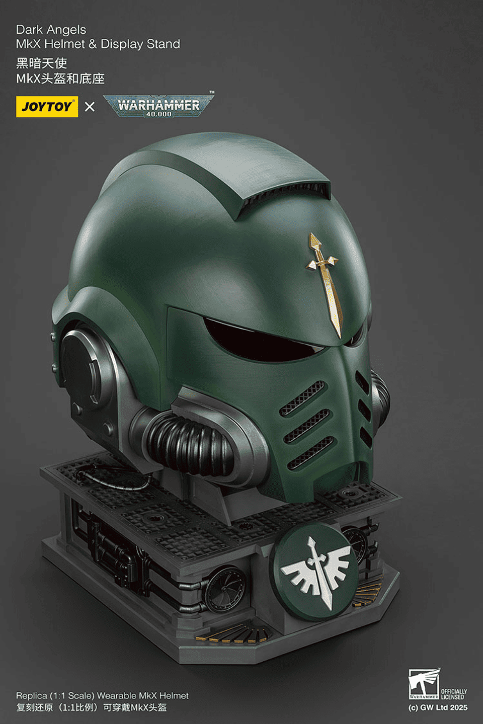 Dark Angels Casco MkX y Soporte de Exhibición 6