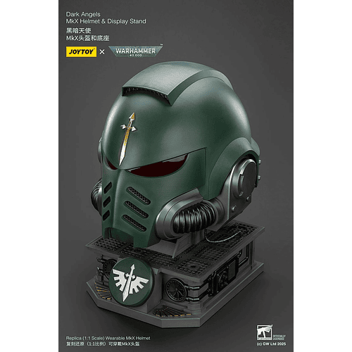 Dark Angels Casco MkX y Soporte de Exhibición 7