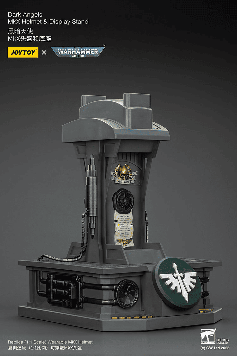 Dark Angels Casco MkX y Soporte de Exhibición 14
