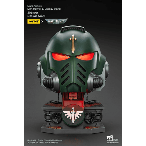 Dark Angels Casco MkX y Soporte de Exhibición 18