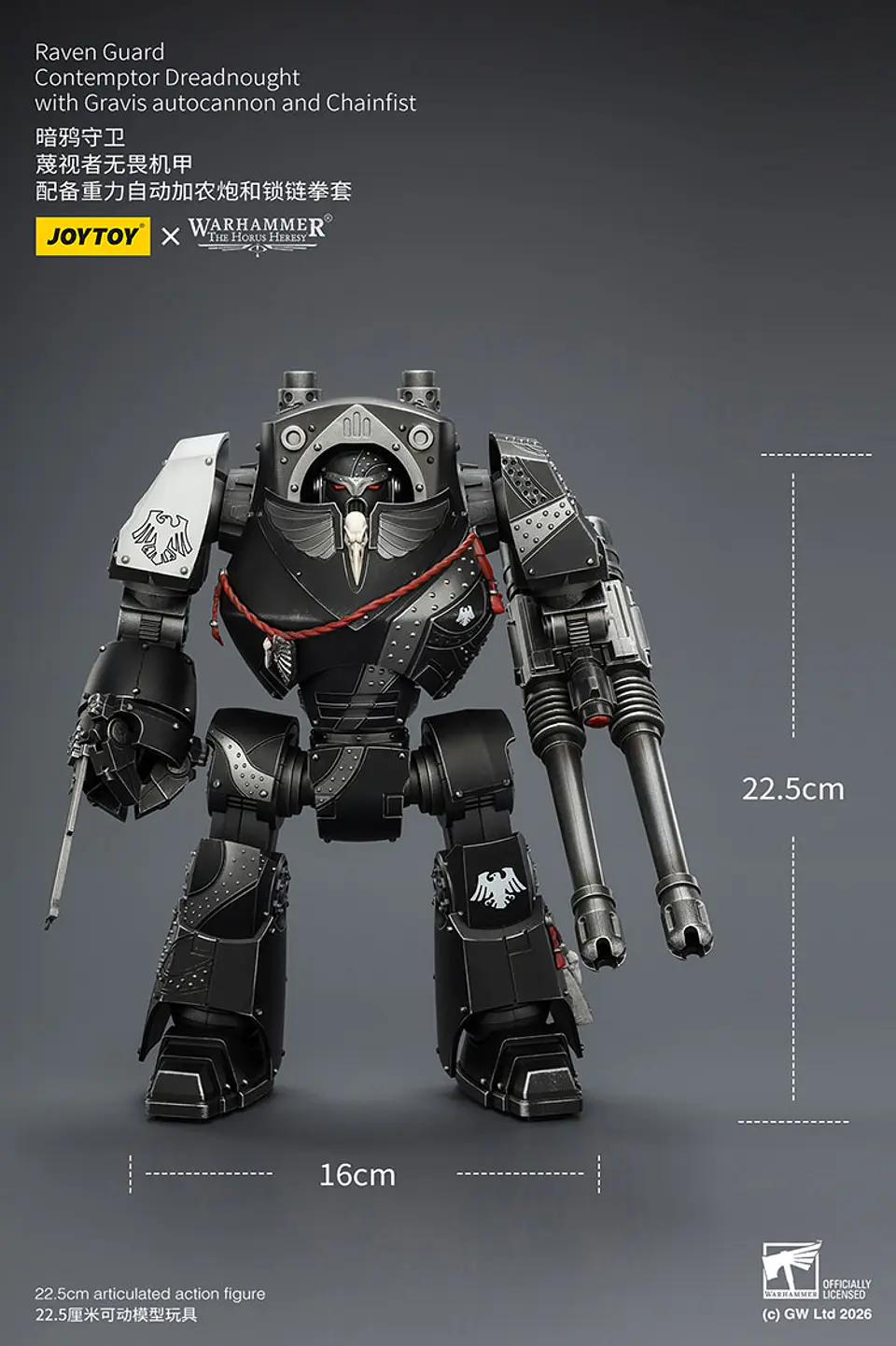 Raven Guard Dreadnought Contemptor con Cañón Automático Gravis y Puño Sierra 3
