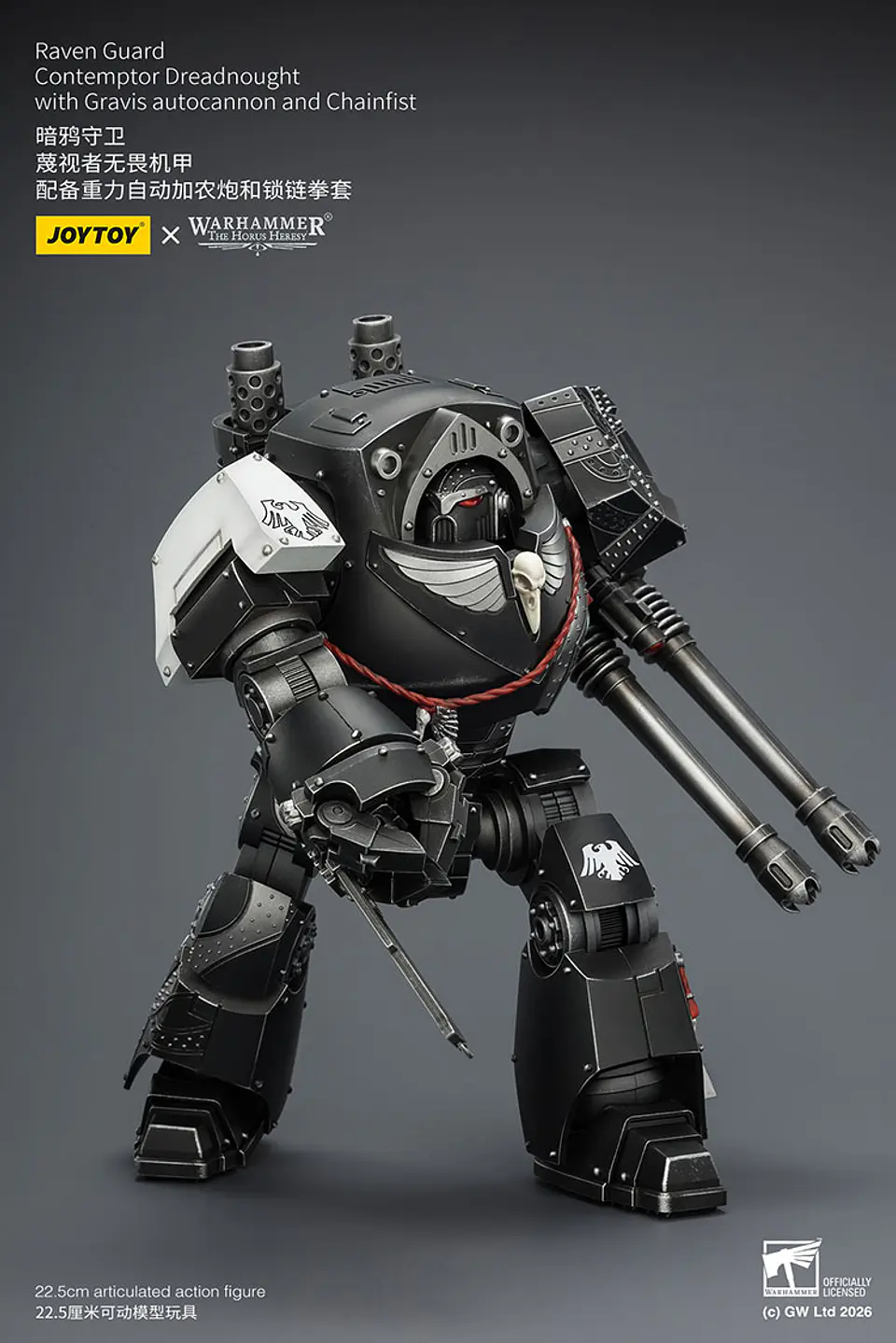 Raven Guard Dreadnought Contemptor con Cañón Automático Gravis y Puño Sierra 7
