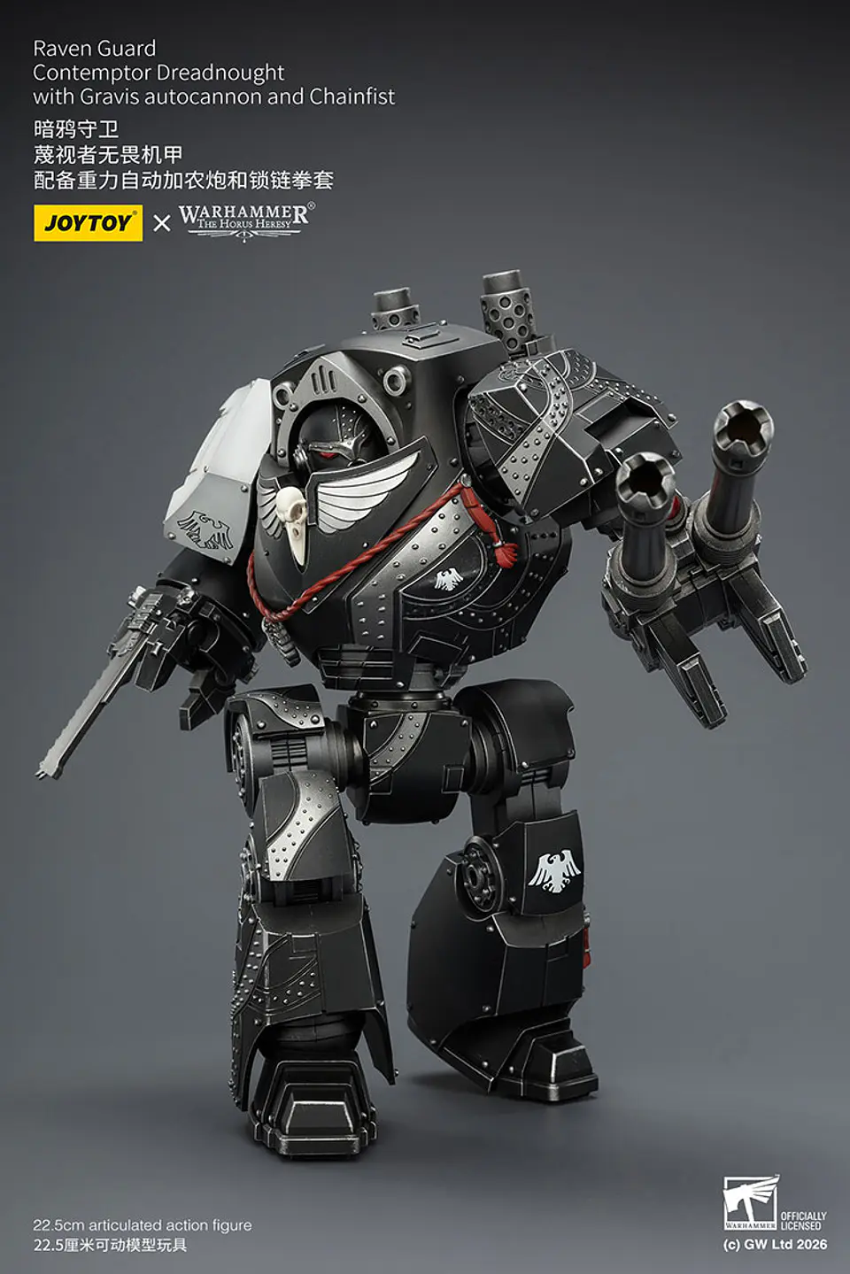Raven Guard Dreadnought Contemptor con Cañón Automático Gravis y Puño Sierra 8