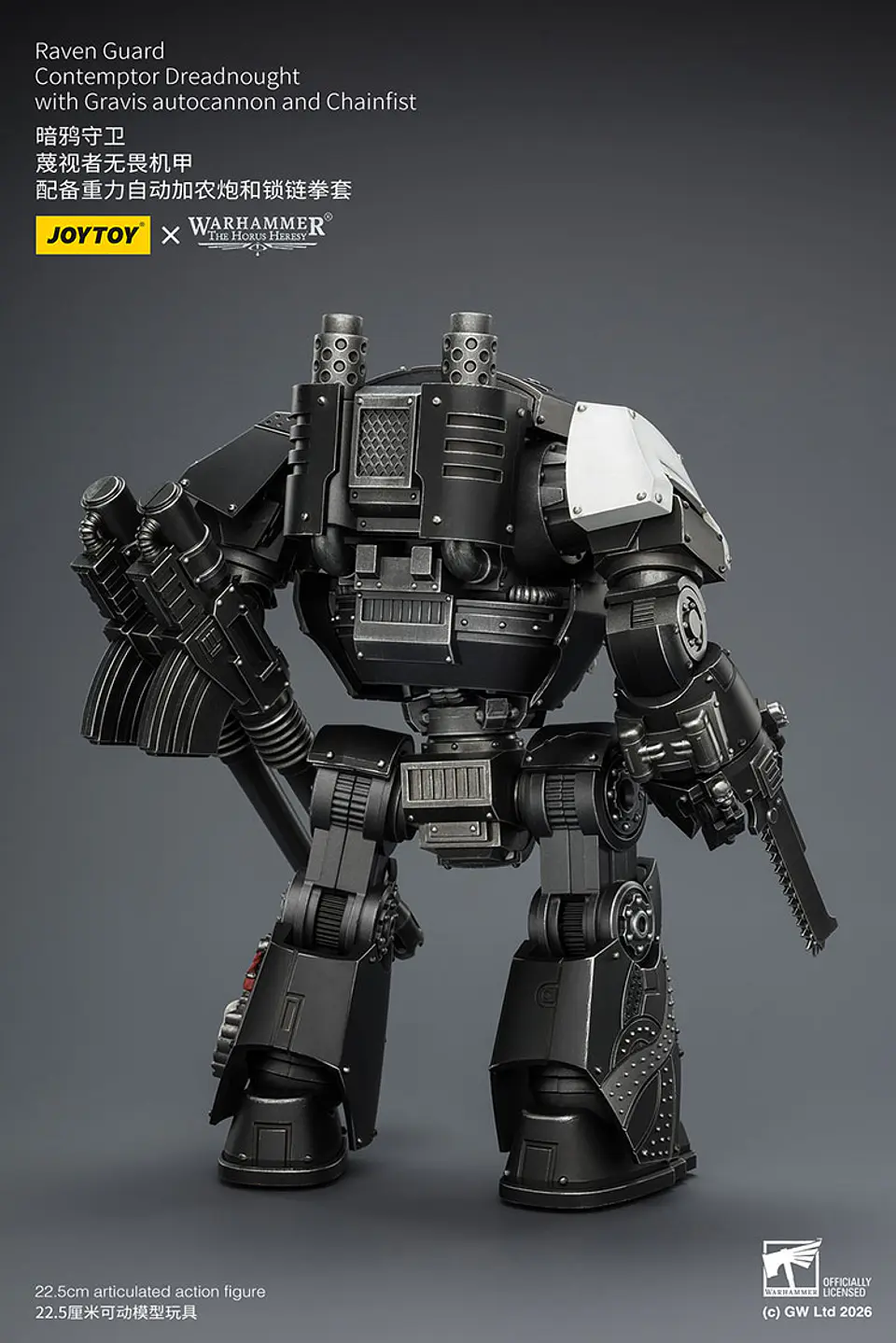 Raven Guard Dreadnought Contemptor con Cañón Automático Gravis y Puño Sierra 9