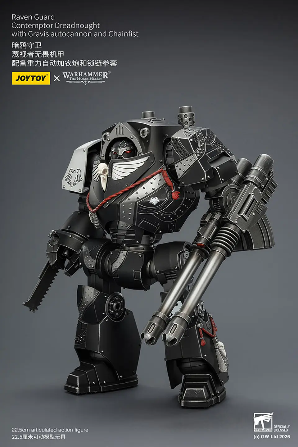 Raven Guard Dreadnought Contemptor con Cañón Automático Gravis y Puño Sierra 10