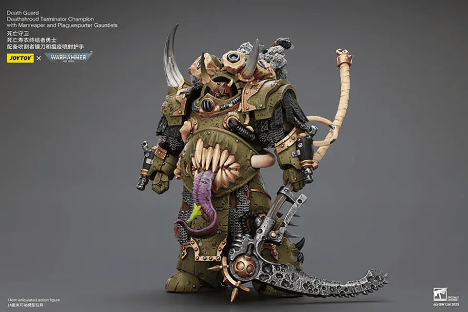 Death Guard Campeón Terminator Deathshroud con Guanteletes Segador de Hombres y Lanzaplagas 6